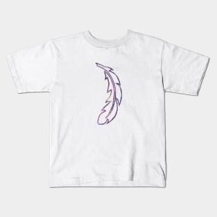 Galaxy Feather | Purple + Pink Feather | Watercolor Galaxy Feather Kids T-Shirt